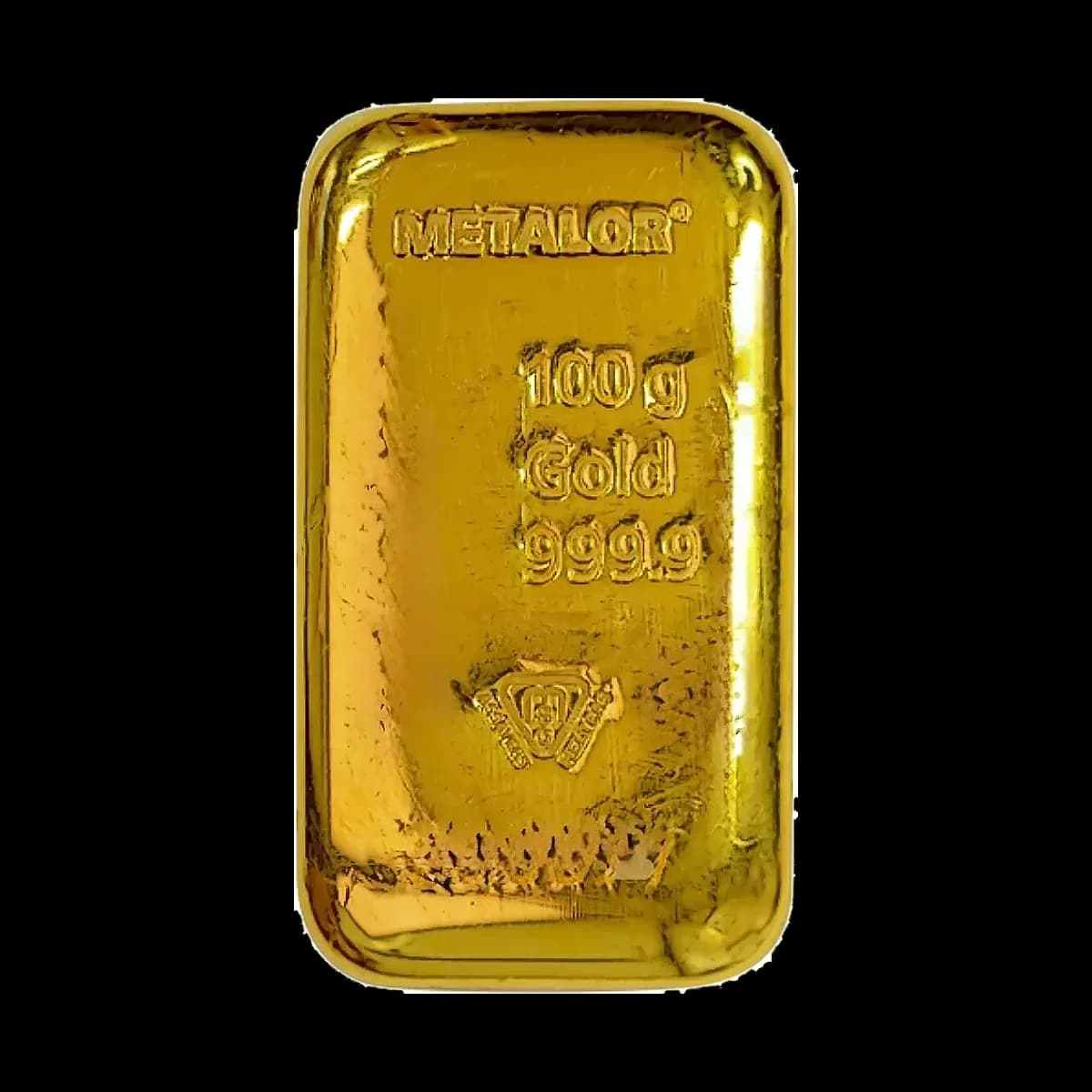 100 gram Metalor Gold Cast bar