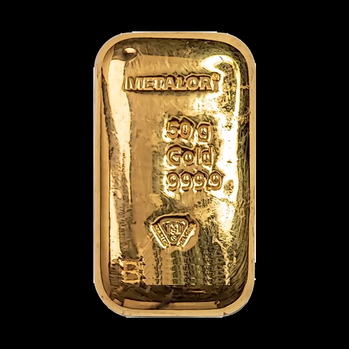 50 gram Metalor Gold Cast bar