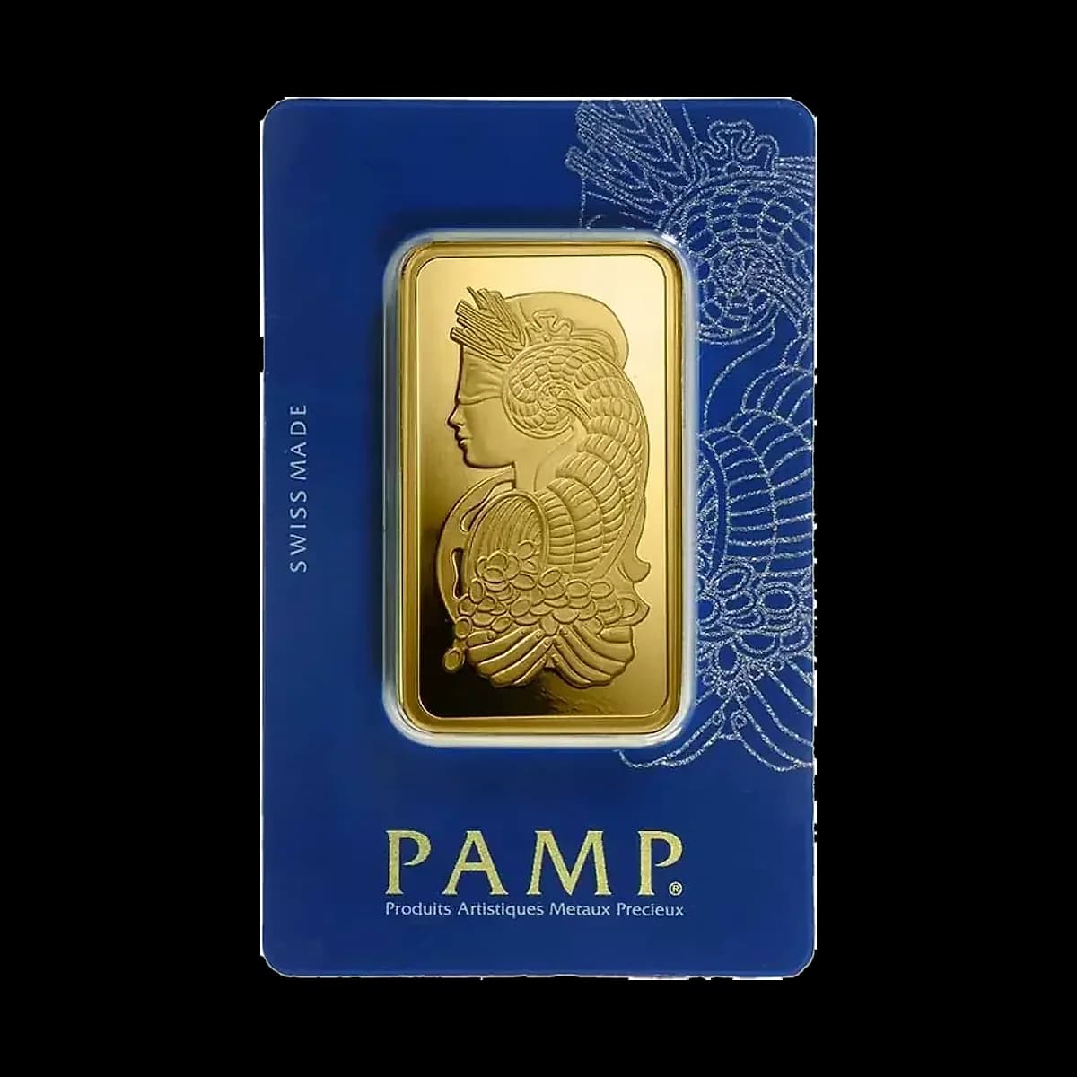 100 gram PAMP Suisse Lady Fortuna Gold Minted Bar