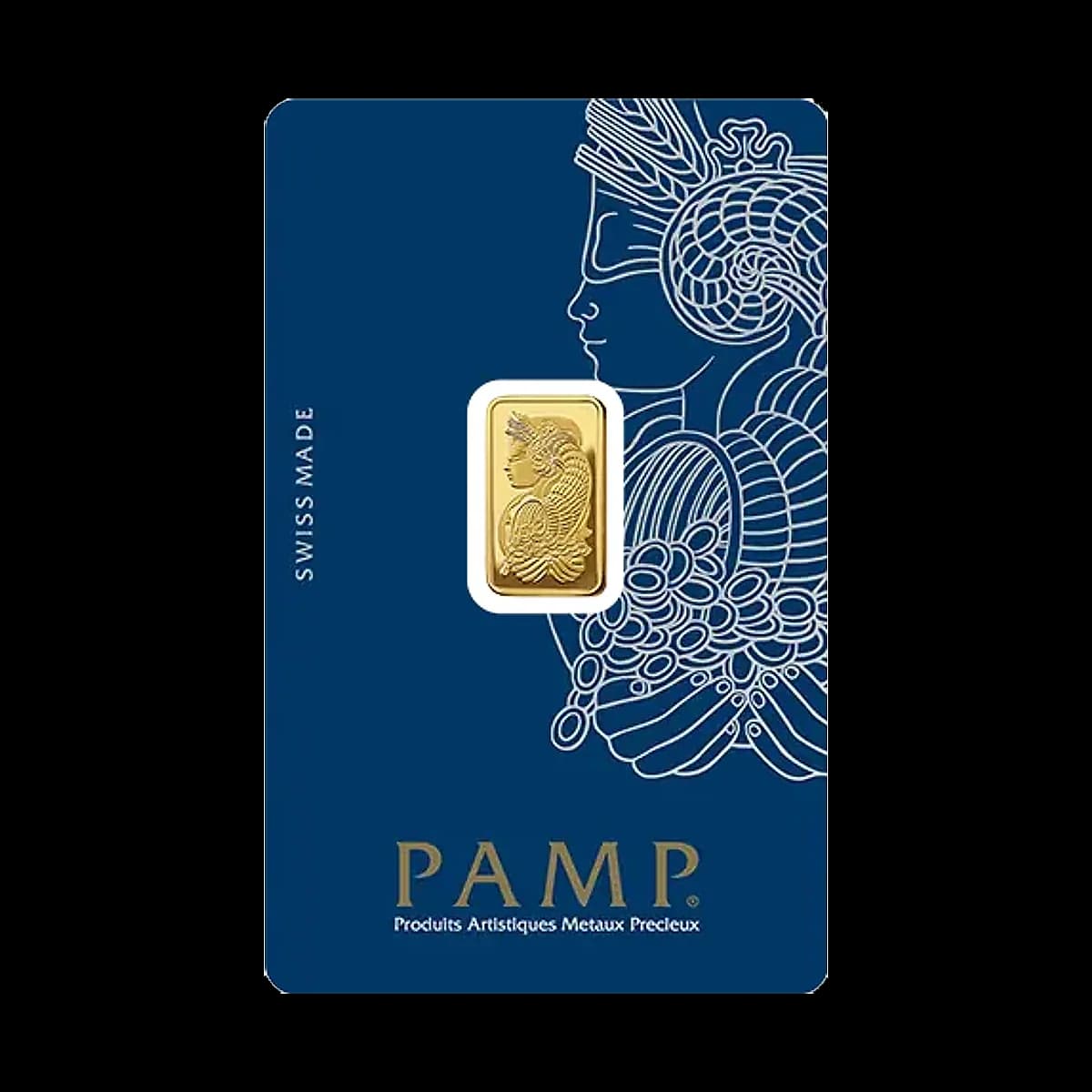 2.5 gram PAMP Suisse Lady Fortuna Gold Minted Bar