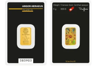 5 grams Argor-Heraeus Gold bar - Kinebar
